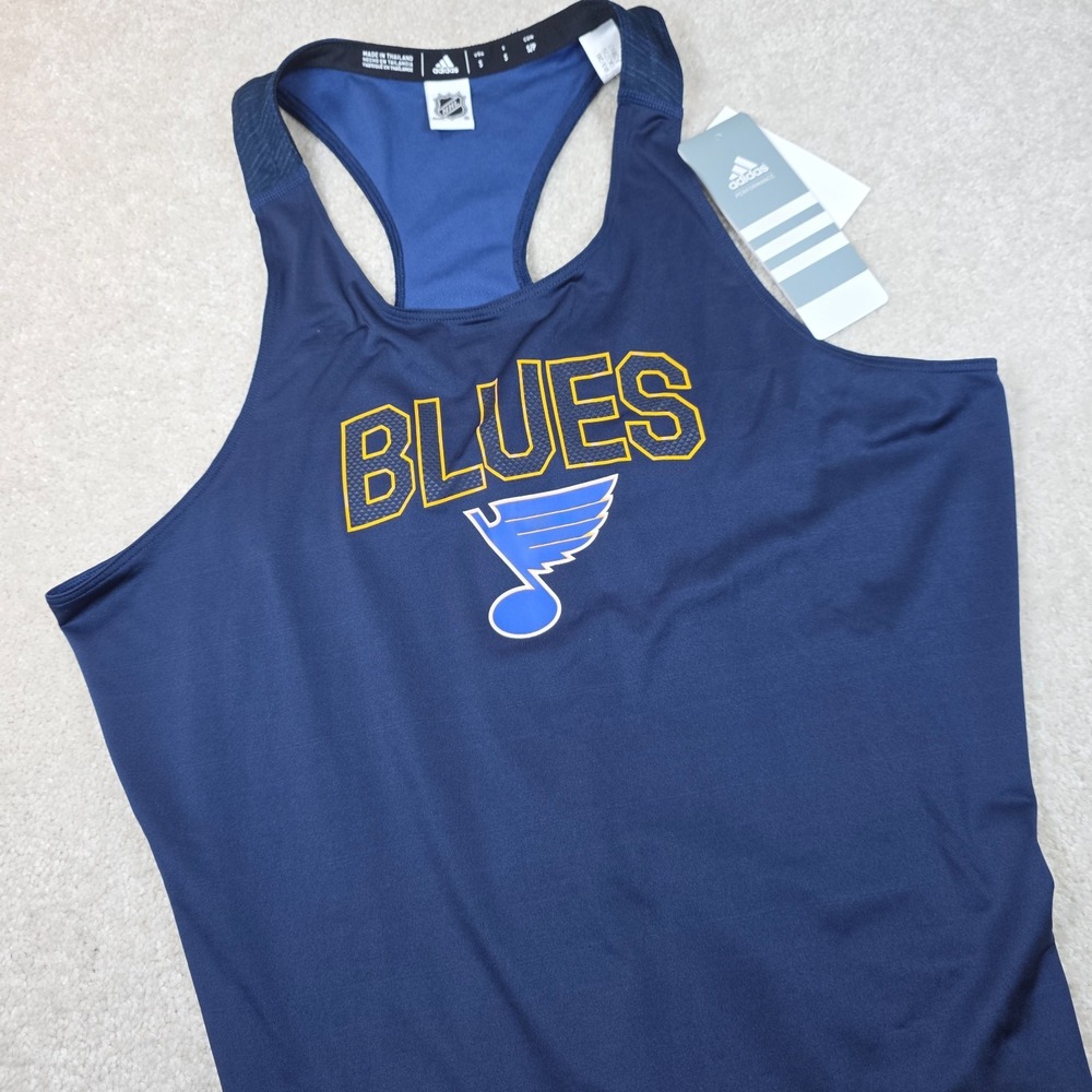 Adidas GameMode Training Tank Top Womens S Navy Blue NHL St. Louis Blues NWT